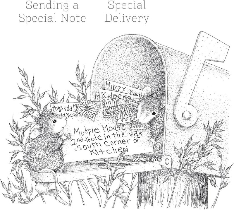 Spellbinders RSC-007 Mouse Mail Cling Rubber Stamp Set - Image 4